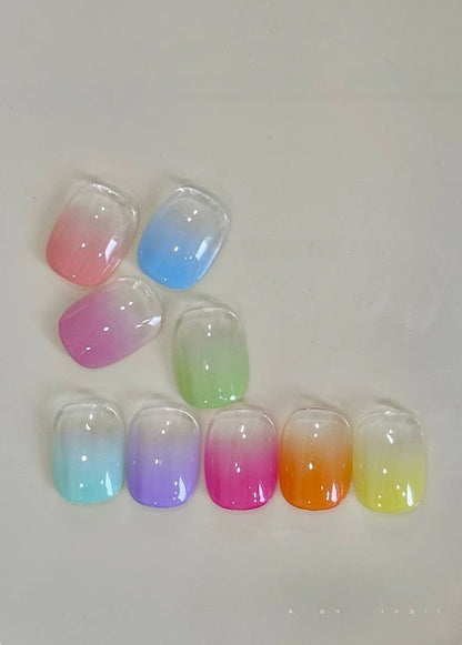 Qingyou High Pigment Ombre Pating Gel Palette – Soft Neon Series (9 Colors)