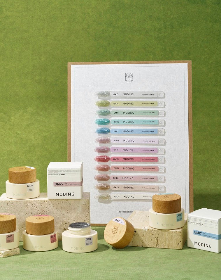 Moding High Hardness Colored Extension Gel - Crystal Sparkle Series (12 Colors)