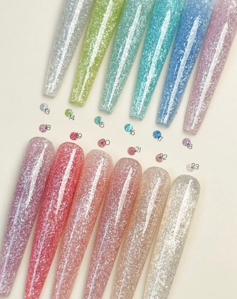 Moding High Hardness Colored Extension Gel - Crystal Sparkle Series (12 Colors)