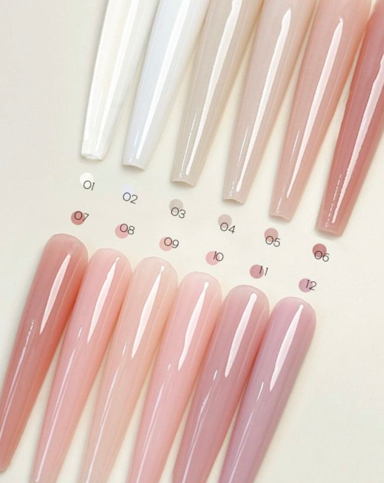 Moding High Hardness Colored Extension Gel - Pure Nude Series (12 Colors)