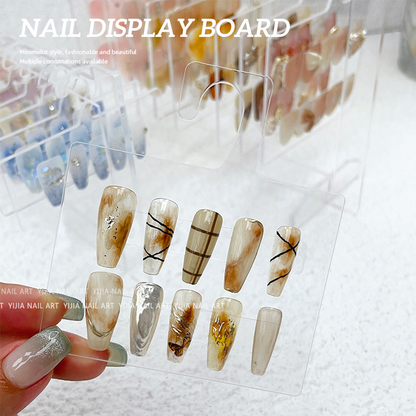 Acrylic Nail Art Display Rack with 10Pcs Hangers