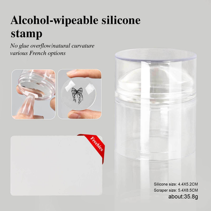 Large Nail Art Silicone Stamper with Scraper