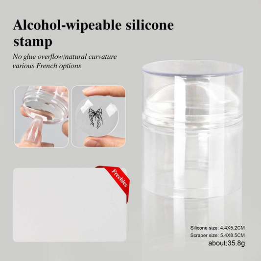 Large Nail Art Silicone Stamper with Scraper