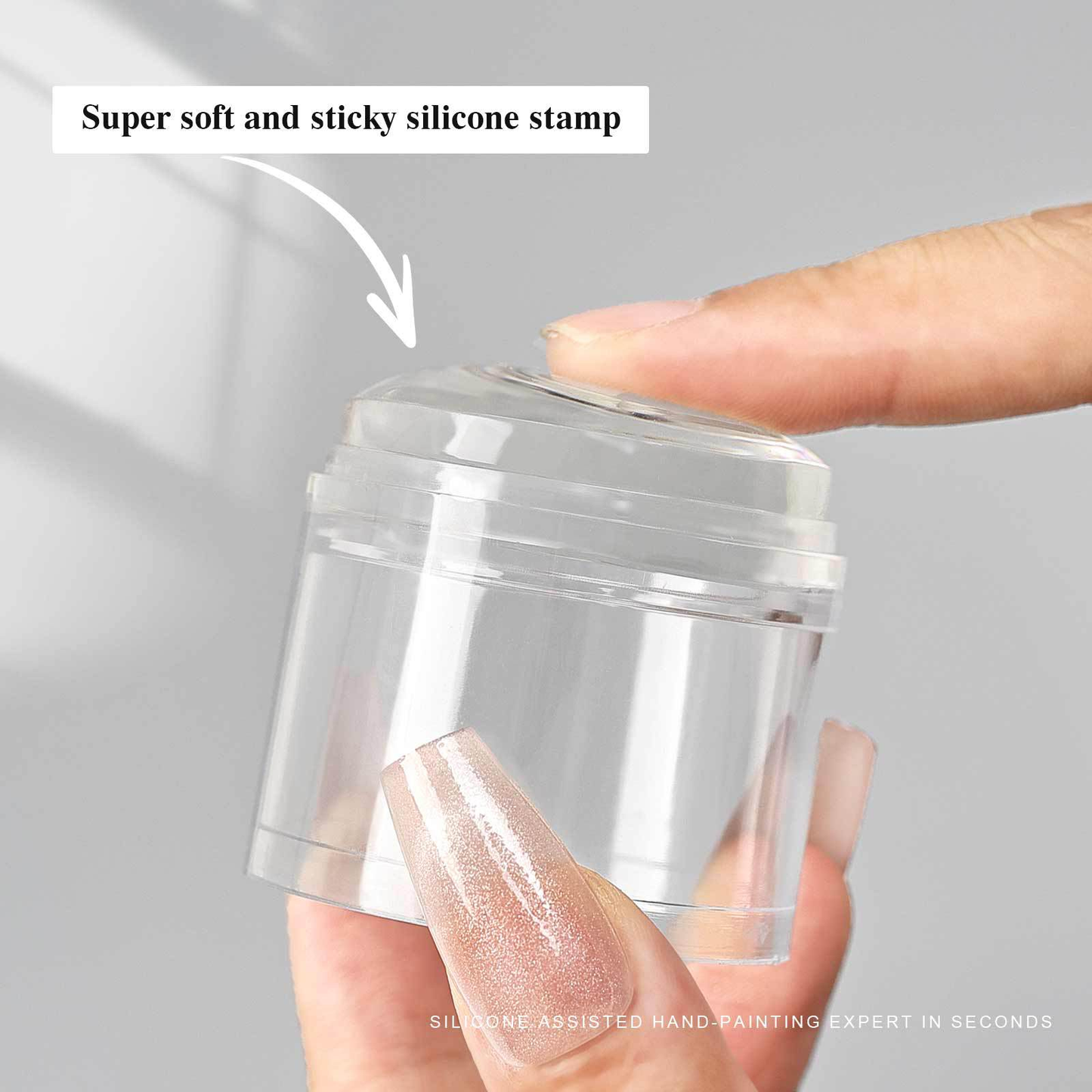 Large Nail Art Silicone Stamper with Scraper