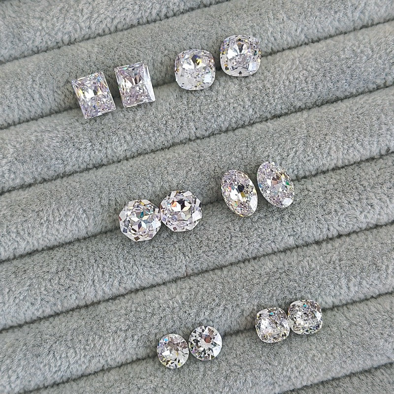 Bird’s Nest Cut Rhinestone Rounded - Crystal Clear (2pcs)