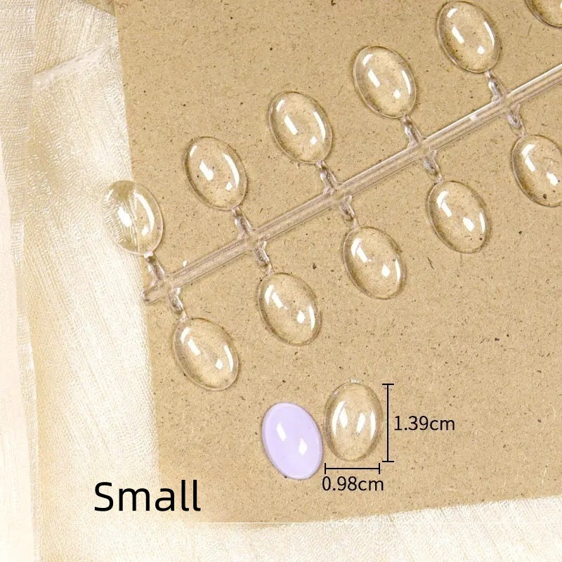 Clear Oval Nail Color Swatch Display