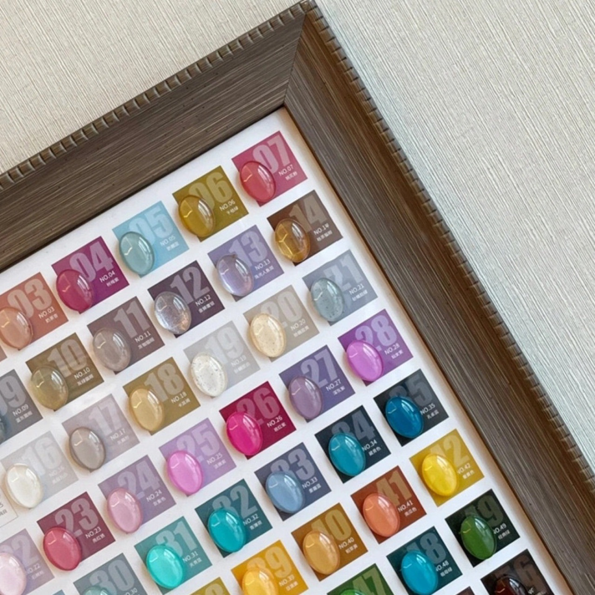 Clear Oval Nail Color Swatch Display