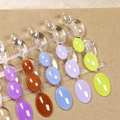 Clear Oval Nail Color Swatch Display