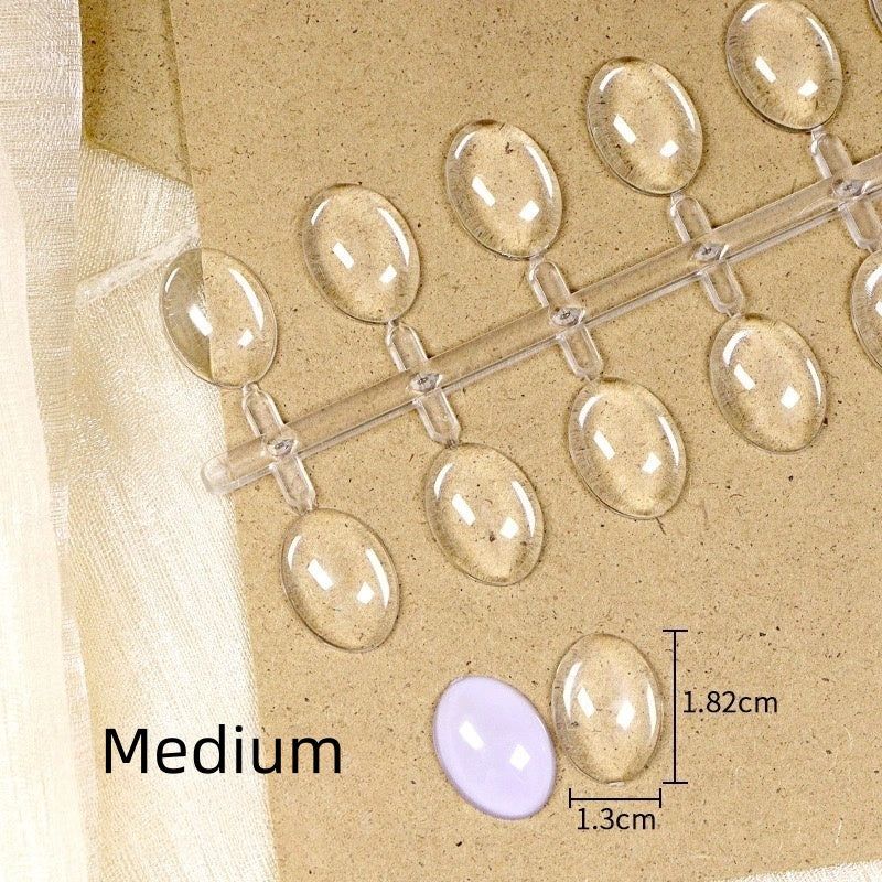Clear Oval Nail Color Swatch Display
