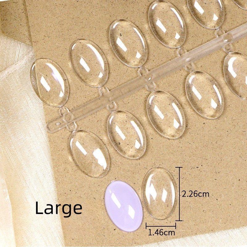 Clear Oval Nail Color Swatch Display
