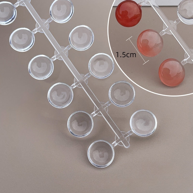 Clear Round Nail Color Swatch Display Beads – 120 Pieces
