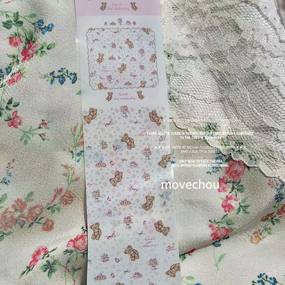 Spring Overture Cream Floral Nail Transfer Foil Set – 10 Rolls