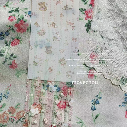 Spring Overture Cream Floral Nail Transfer Foil Set – 10 Rolls