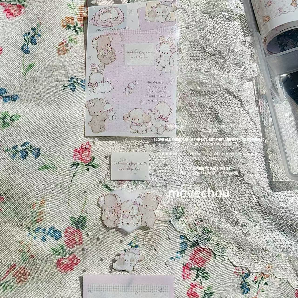 Spring Overture Cream Floral Nail Transfer Foil Set – 10 Rolls