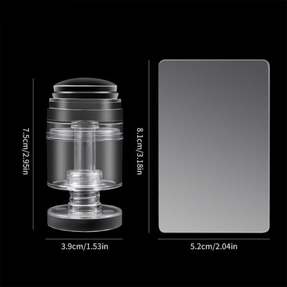 Rotatable Nail Art Silicone Stamper (Shrink & Enlarge)