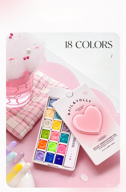 Yolly 3° Drunk Dopamine Series Ombre Painting Gel Palette 18 Colors