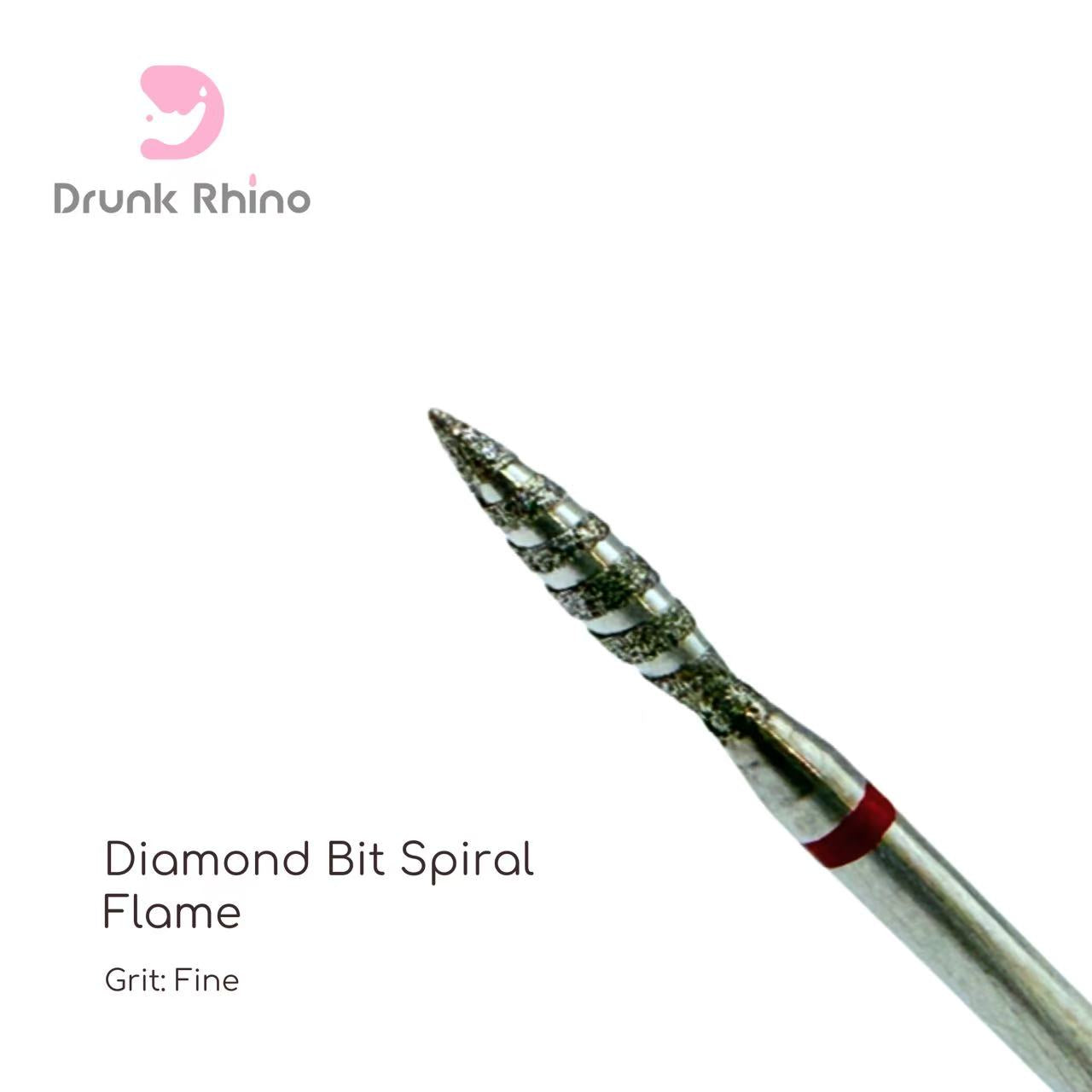 Drunk Rhino Diamond Bit - Spiral Flame