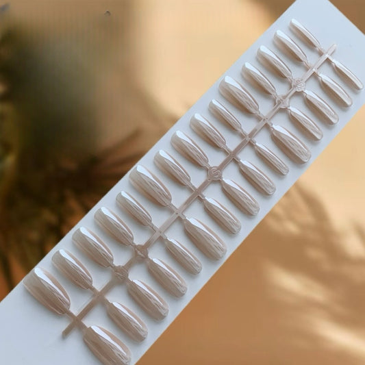 Press On Nail Tips - 481 (Long Oval Donut Glazed Ice Coffee)