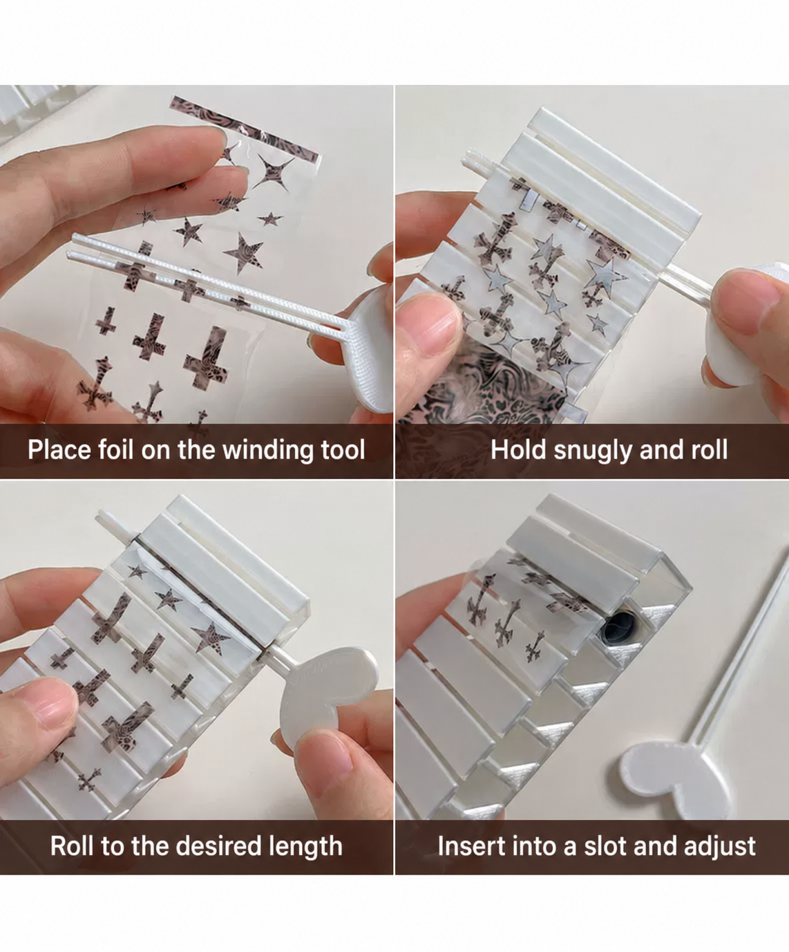 Portable 10-Slot Nail Art Transfer Foil Organizer