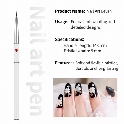 Red Heart Nail Art Brush Set – 12pcs
