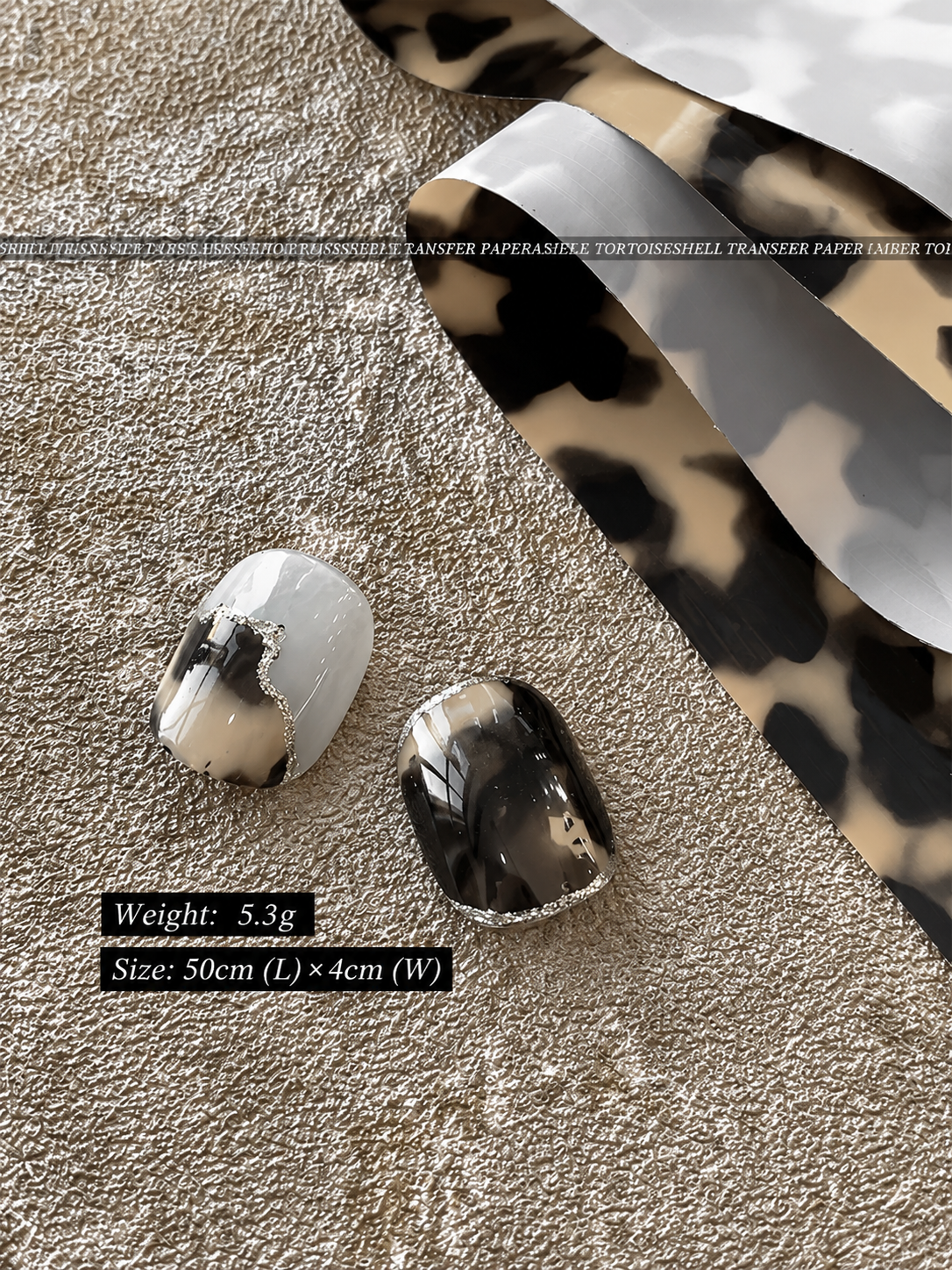Amber Tortoiseshell Nail Transfer Foil