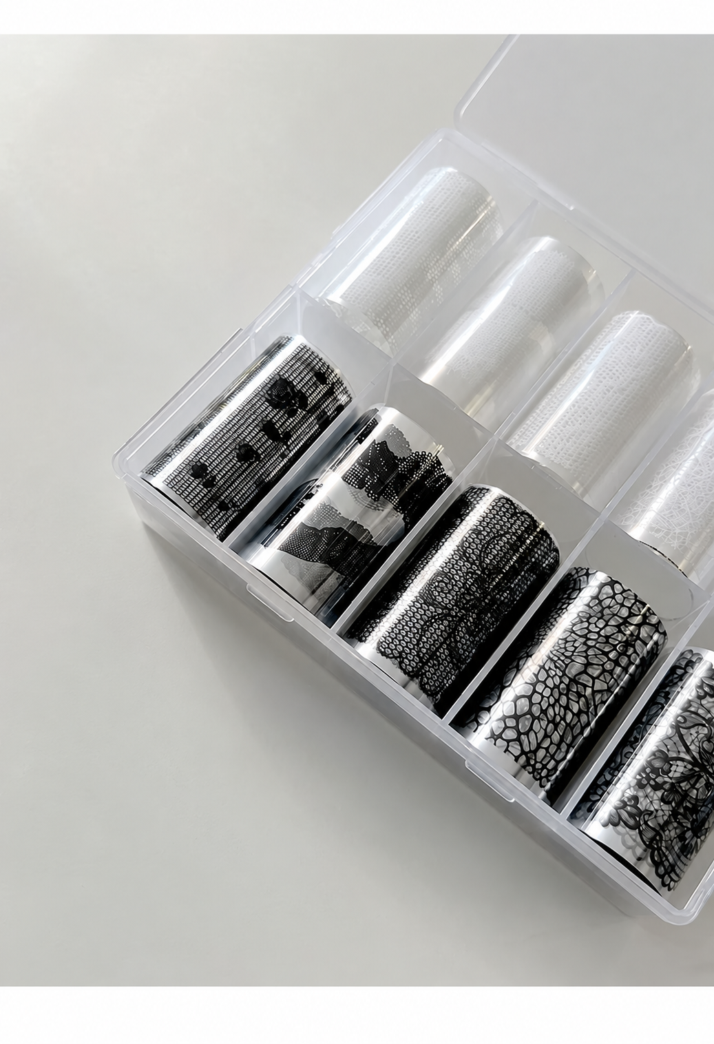 Vintage Black & White Lace Nail Art Transfer Foil