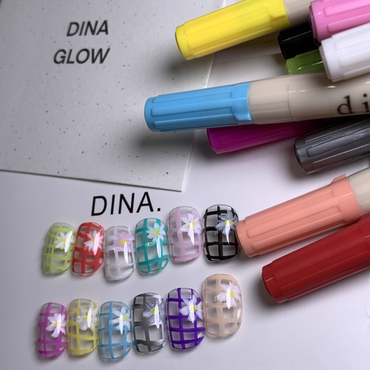 Dina Sweet Candy Nail Art Pen – 12 Color Set
