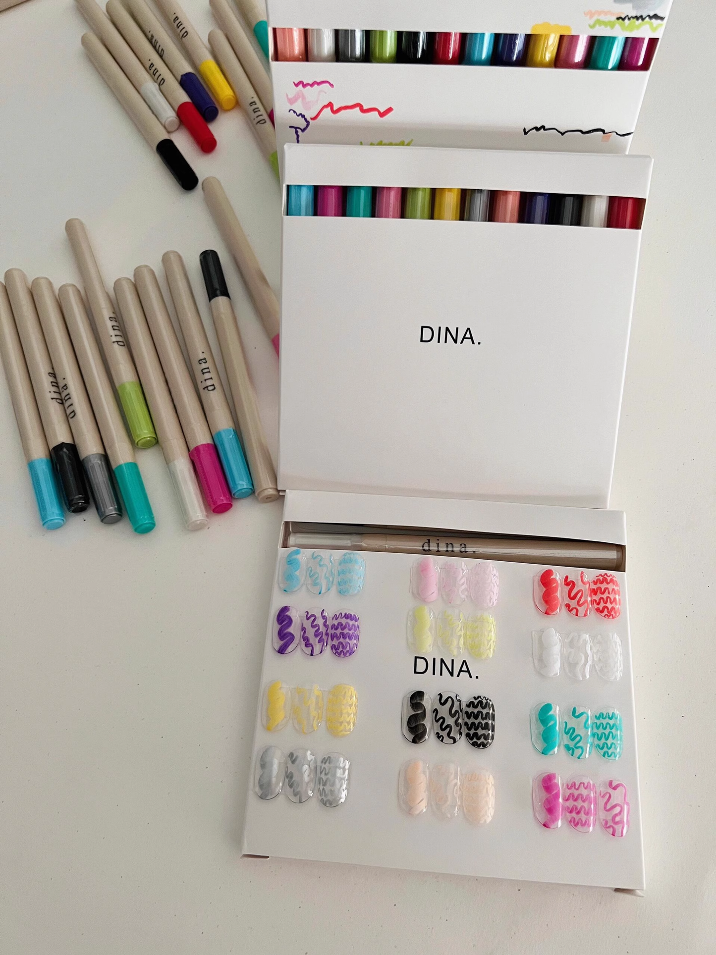 Dina Sweet Candy Nail Art Pen – 12 Color Set