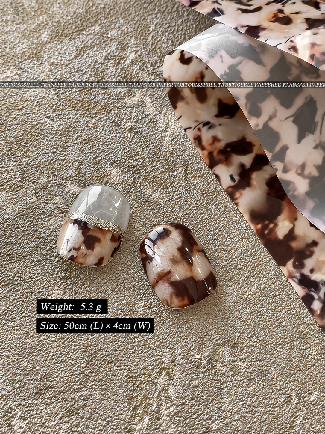 Amber Tortoiseshell Nail Transfer Foil