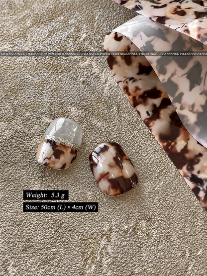 Amber Tortoiseshell Nail Transfer Foil