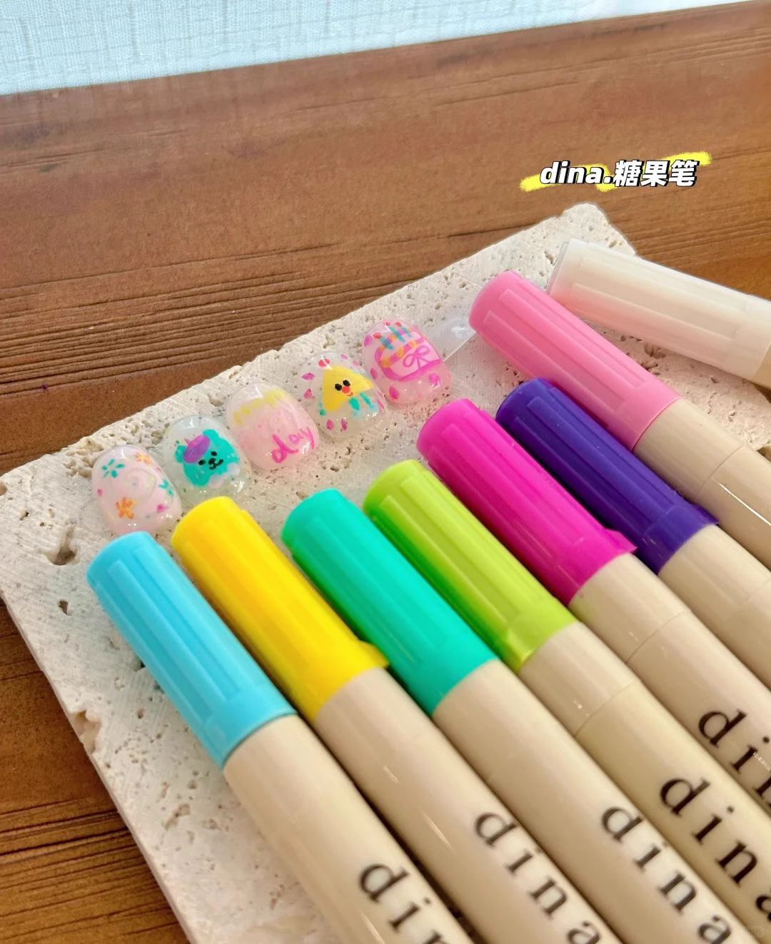 Dina Sweet Candy Nail Art Pen – 12 Color Set