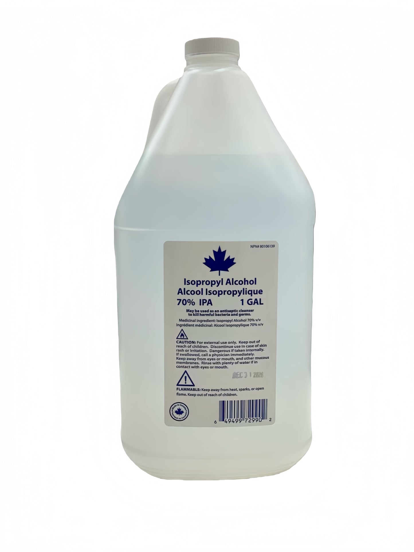 70% Isopropyl Alcohol 3.78L (with NPN#)