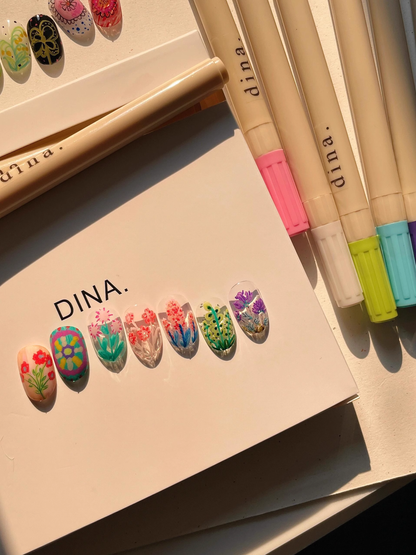 Dina Sweet Candy Nail Art Pen – 12 Color Set