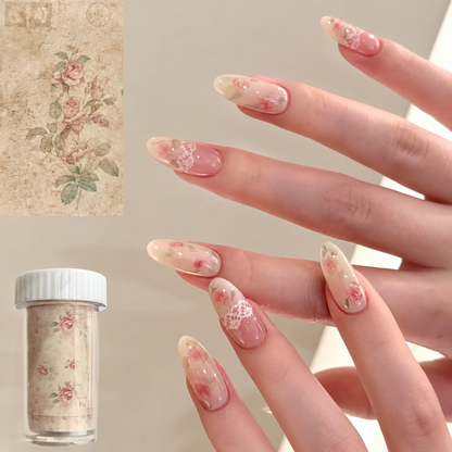 Vintage Rose Nail Art Transfer Foil