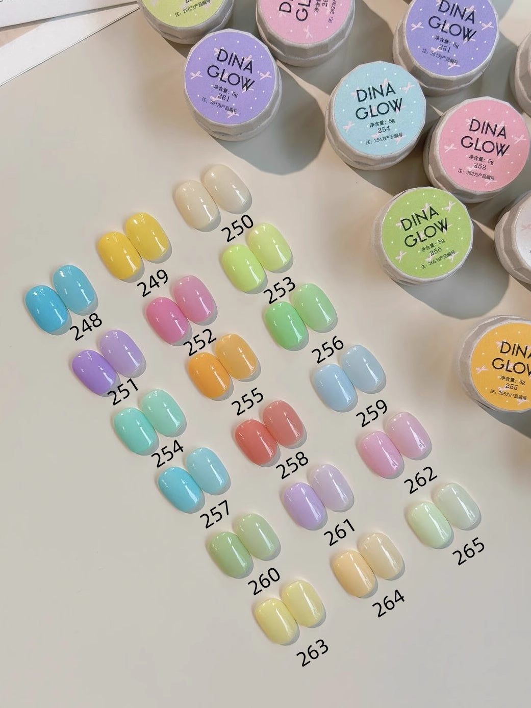 Gel de couleur DinaGlow Energy Pop Series [248-265]