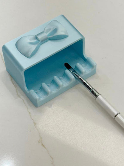 5-Slot Cute Nail Art Brush Holder with Magnetic Lids