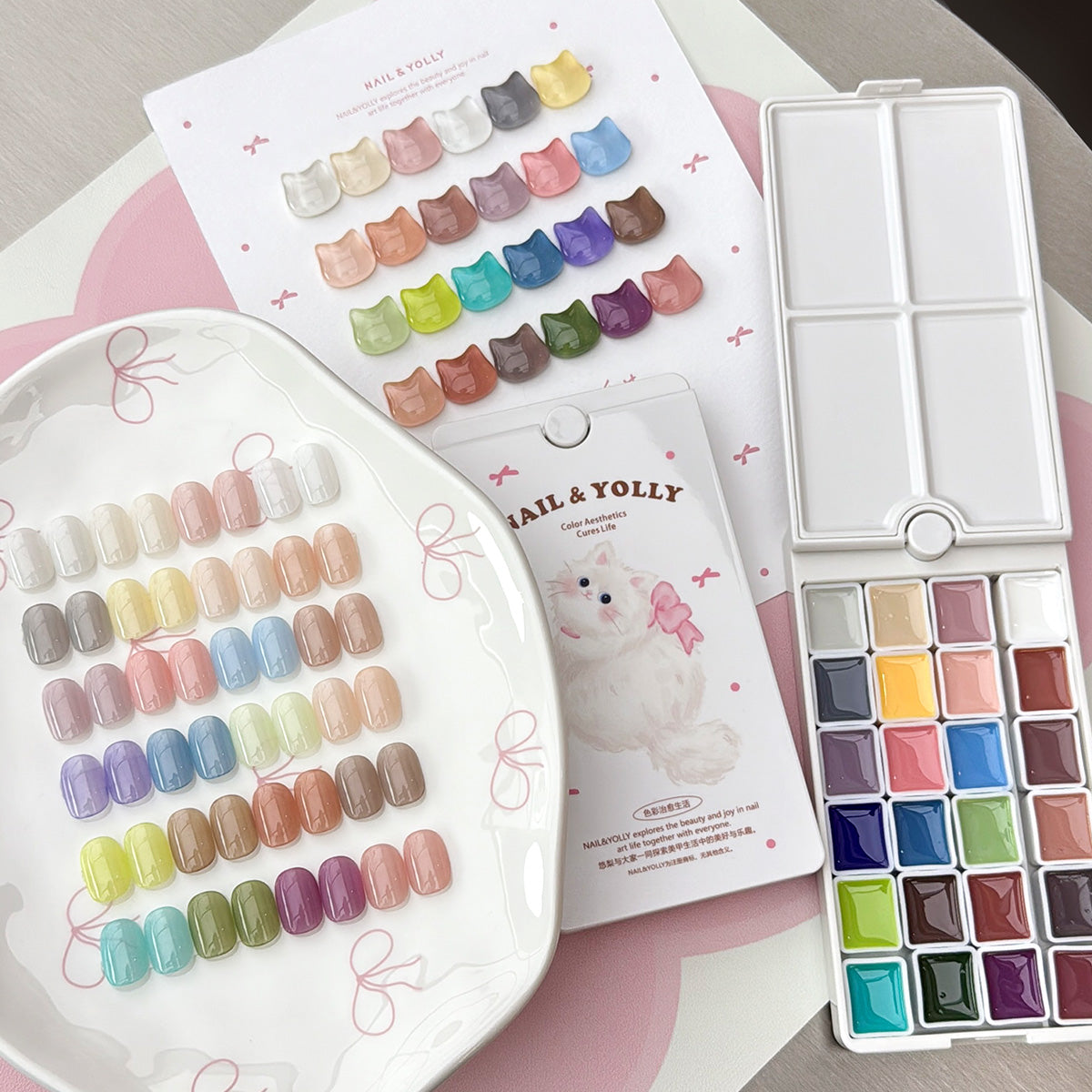 Yolly Milky Kitty & Puppy Sheer Color Gel Palette – 24 Colors