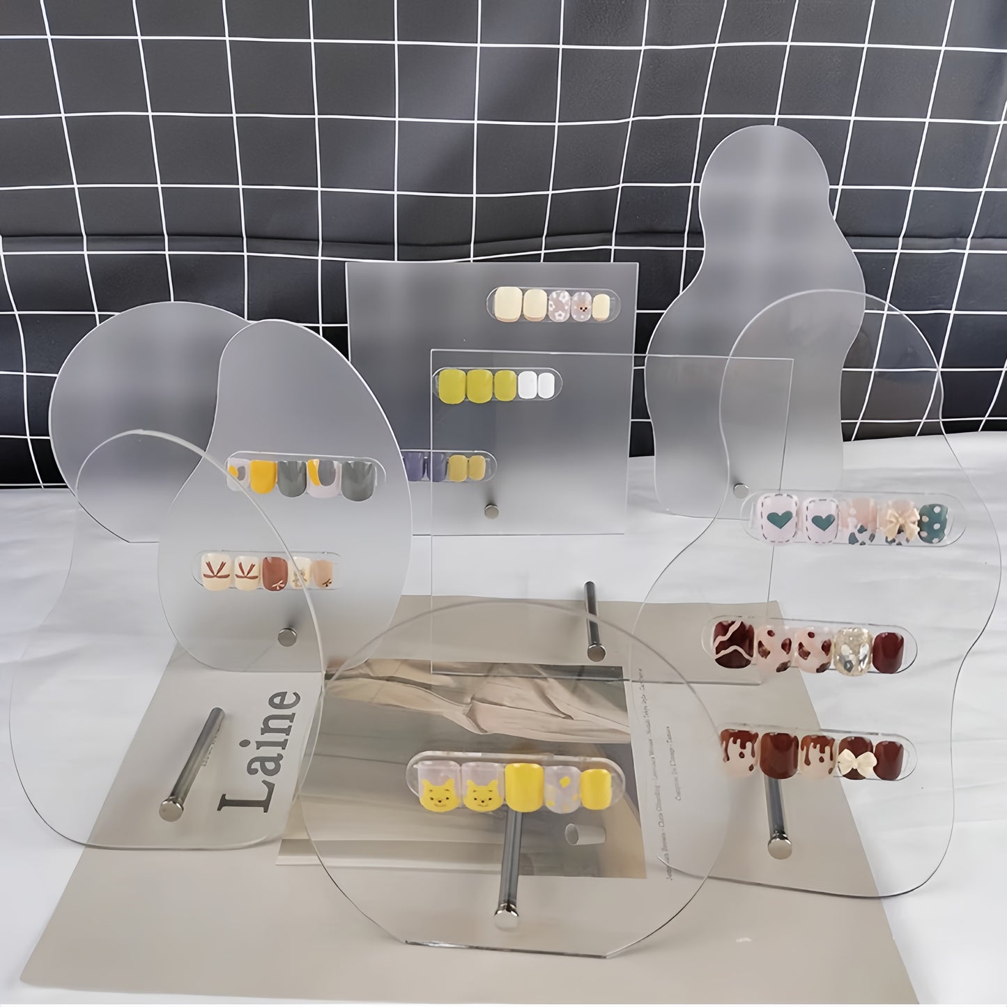 Acrylic Nail Art Display – Irregular Shapes | Glossy & Matte Options