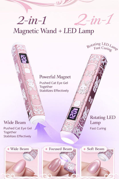 Embossed Cute Rechargeable Handheld Nail Lamp