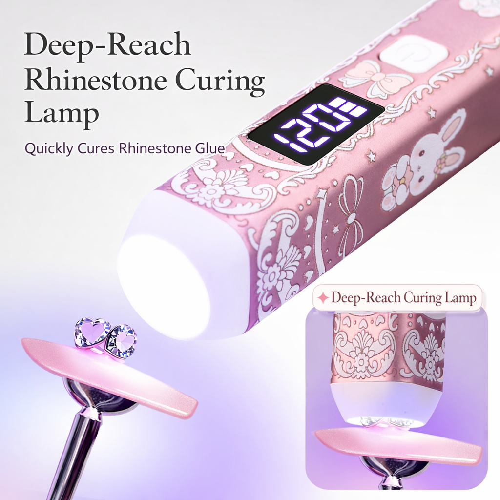 Embossed Cute Rechargeable Handheld Nail Lamp