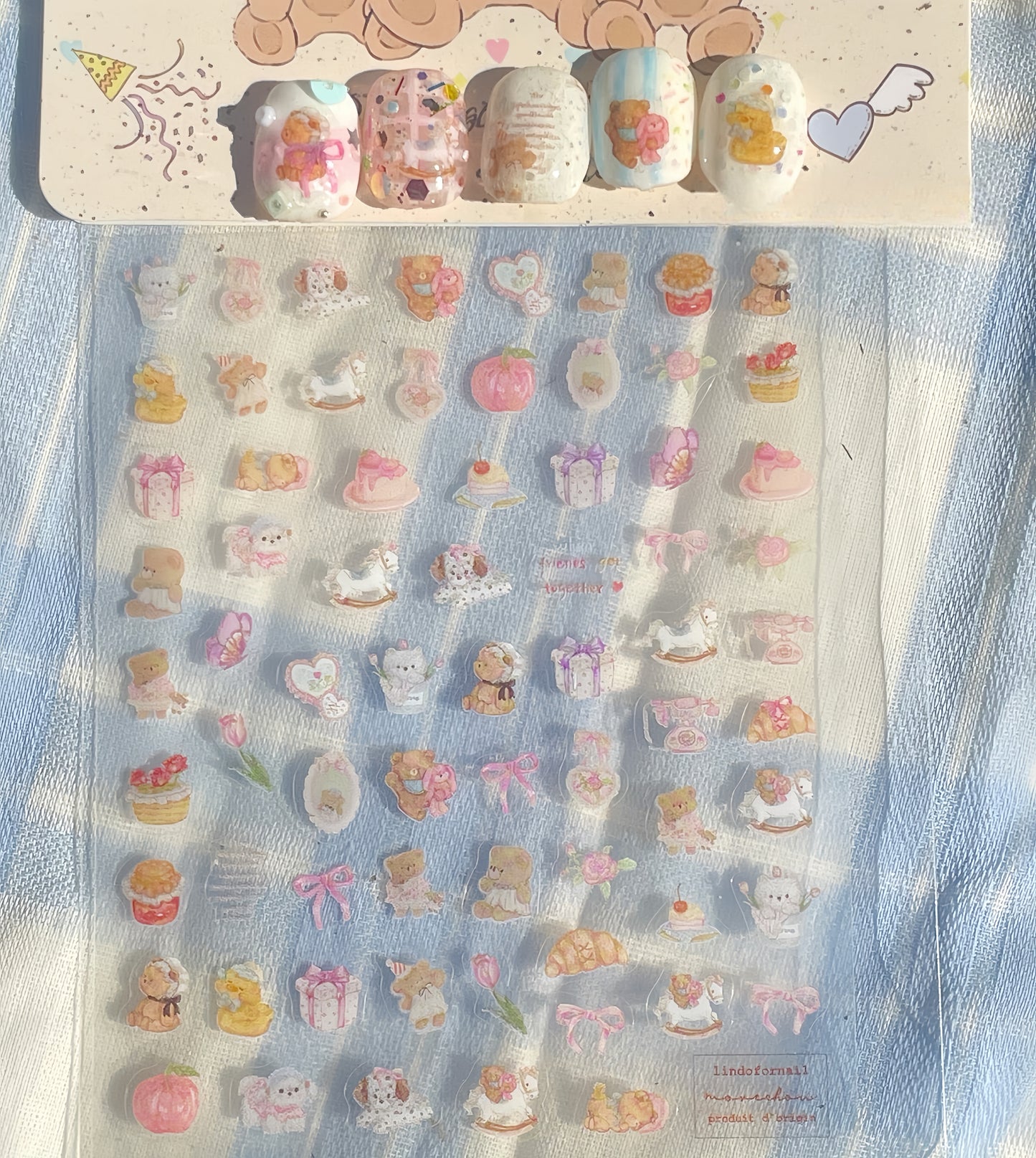 Sweet Cartoon Dolls Nail Stickers