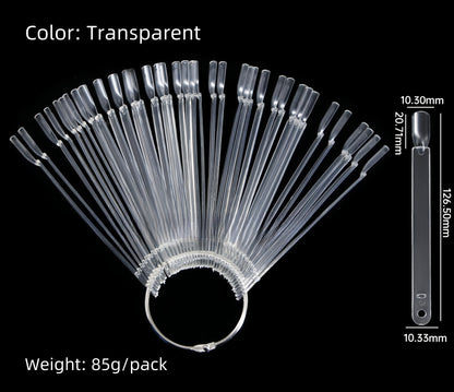 Long Square Shaped Nail Tip Color Display 50pcs/Pack