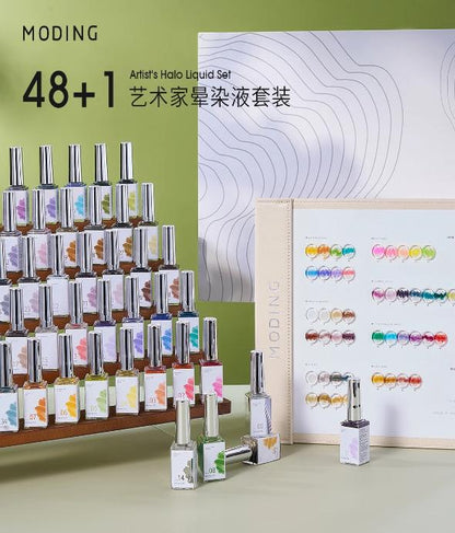 Moding Marble Ink for Nails Blooming WaterColor Set 48+1 末町晕染液48+1