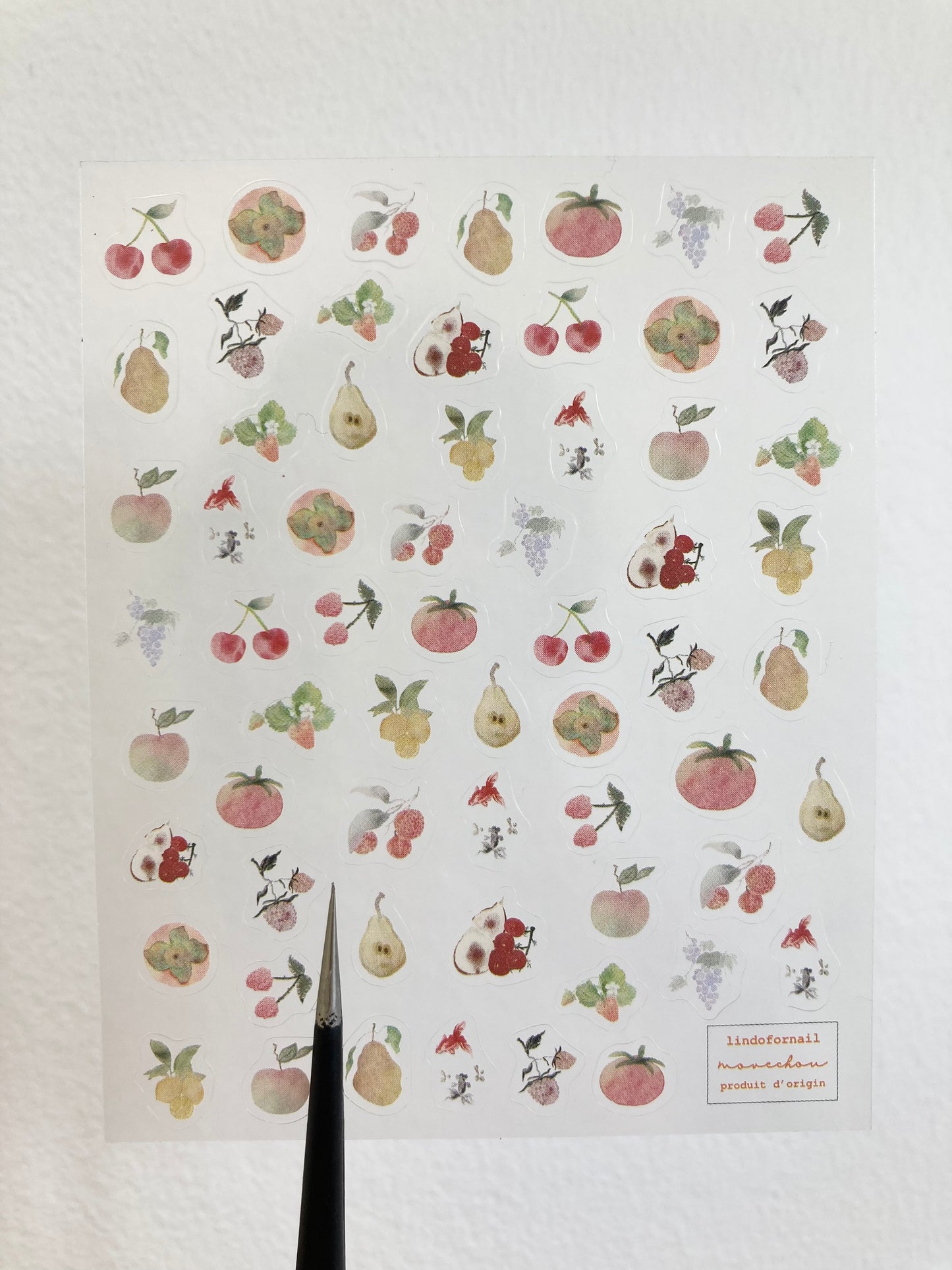 Nail Sticker- Mr Bear and Fruit