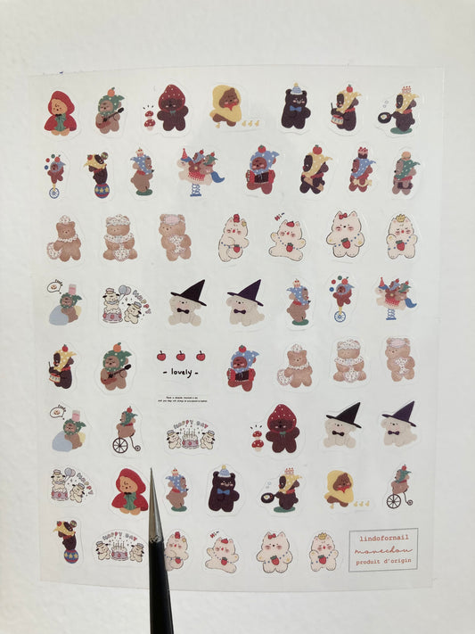 Nail Sticker- Move Chou and Friends