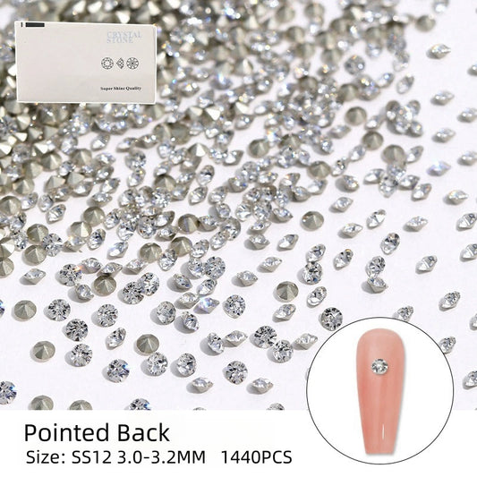 K9 Pointed Back Crystal Rhinestone SS12 1440pcs
