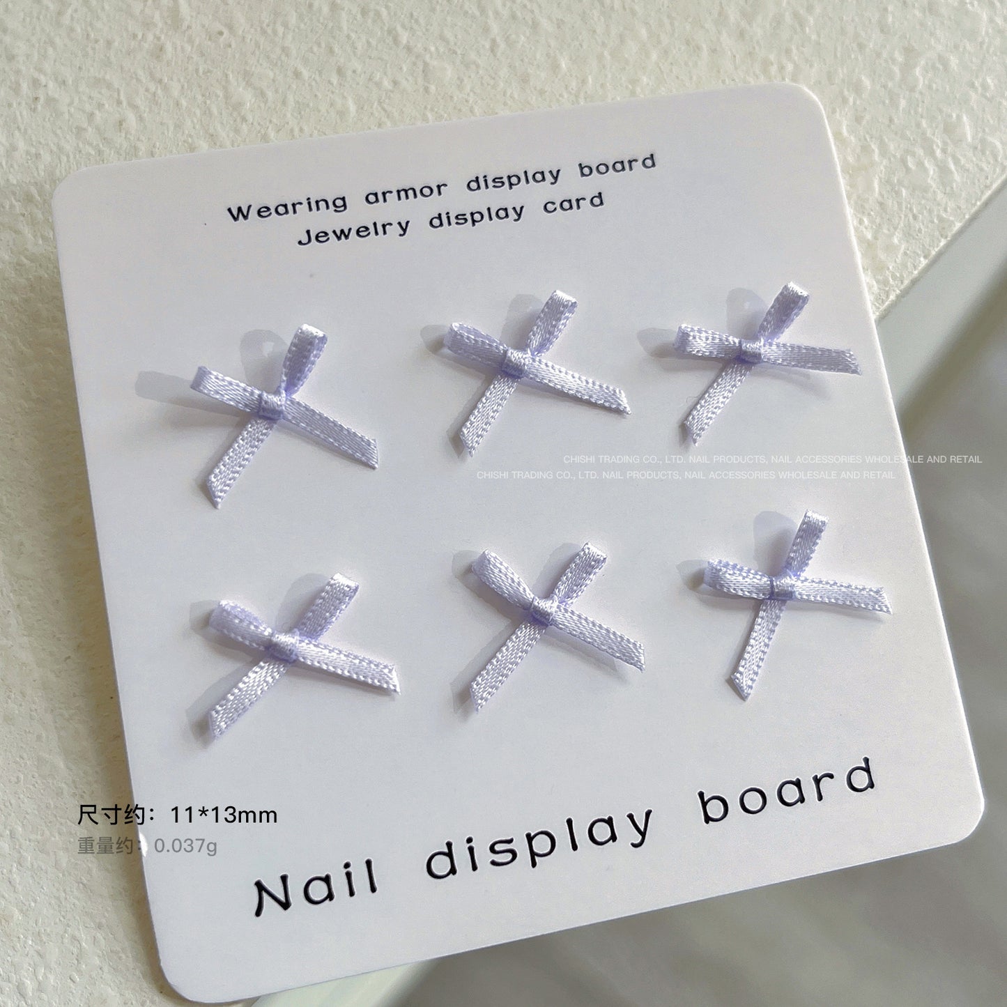 Tiny Lace Bows Nail Decorations - 4pcs