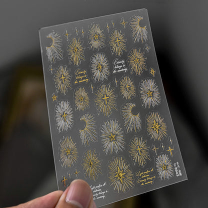 TOMONI Vintage Divine Light Nail Art Stickers