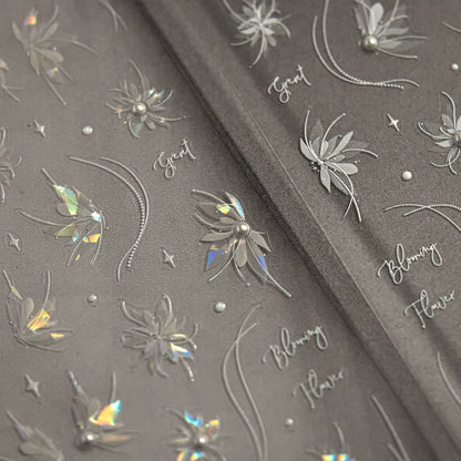 TOMONI Royal Dahlia Nail Art Stickers