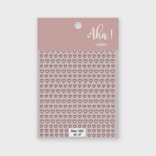 Autocollant pour ongles Aha 083-07 Rouge métallisé